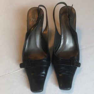 Paulo Black Slingback Heels